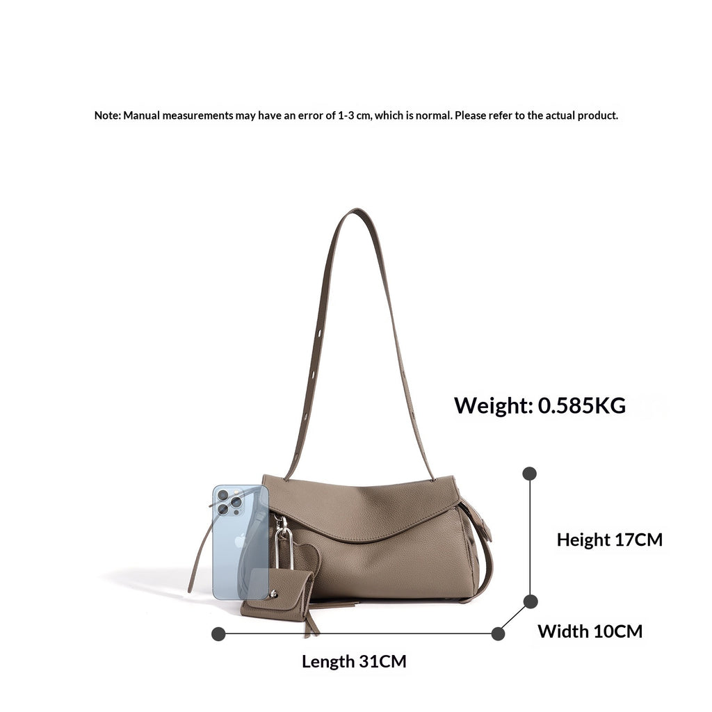 Sac bandoulière Luxe discret en cuir - vue 3