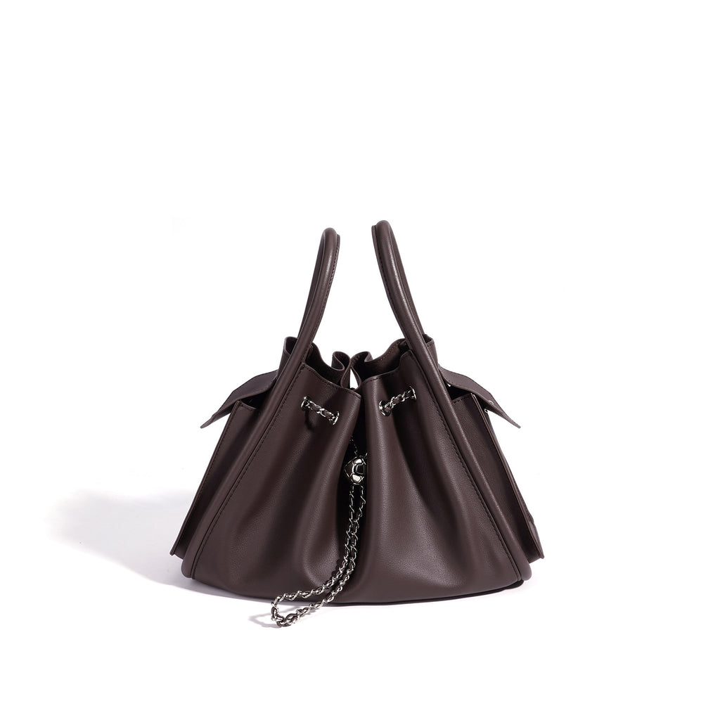 Petit sac bandoulière patchwork en cuir - vue 5