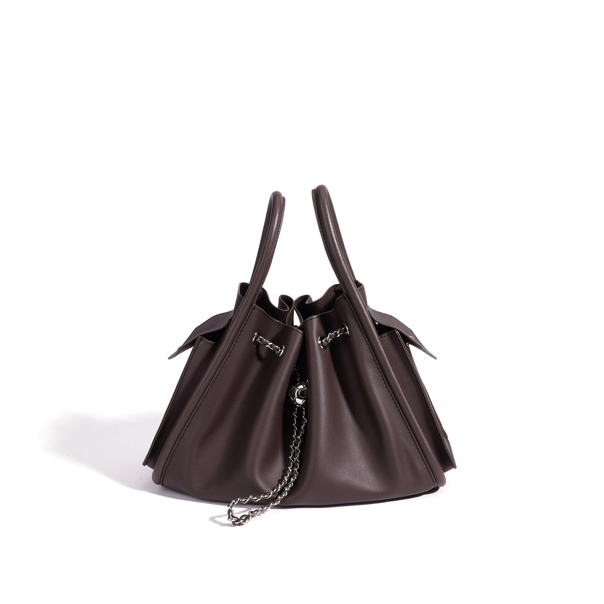 Petit sac bandoulière patchwork en cuir - vue 5