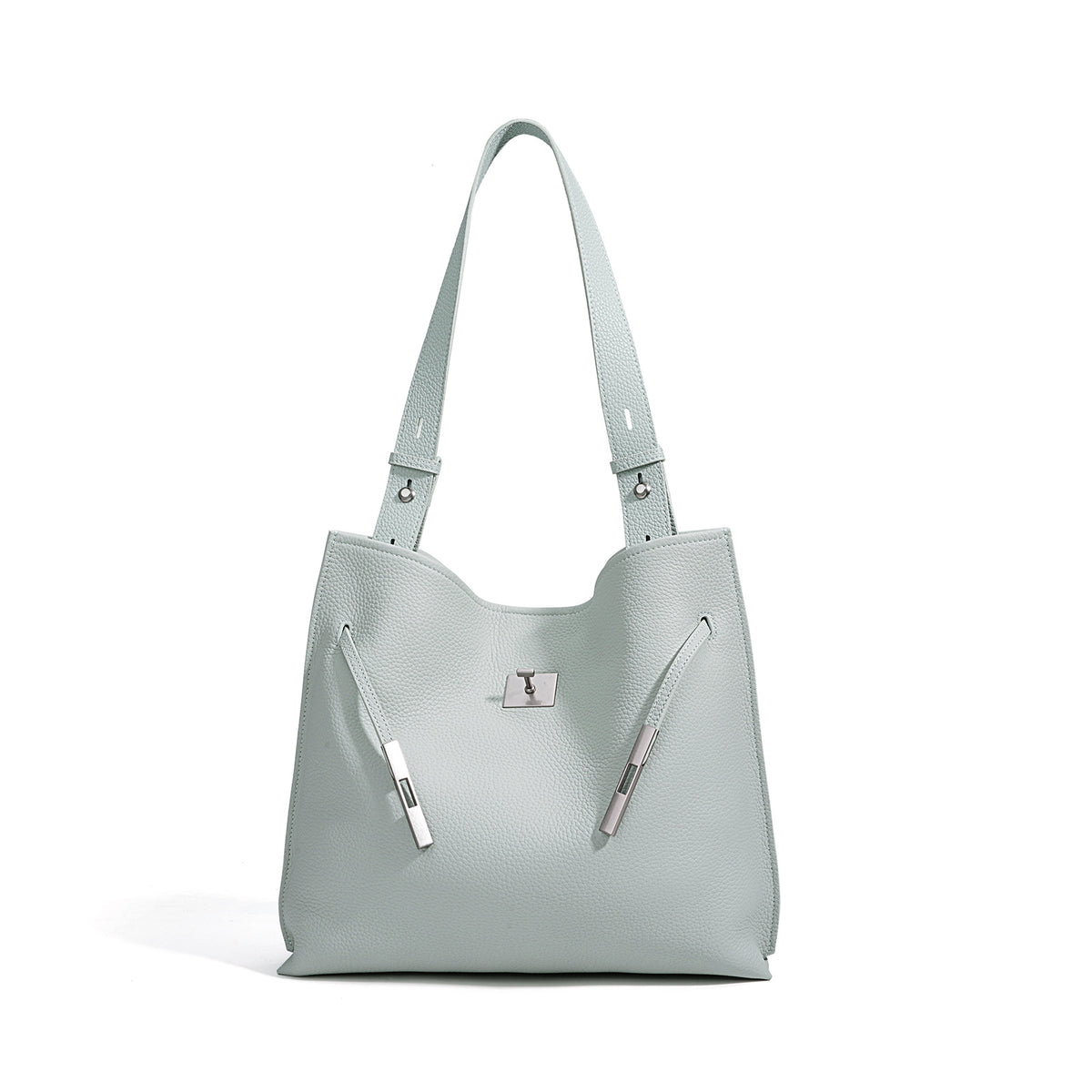 Sac seau élégant en cuir porté épaule - vue 8