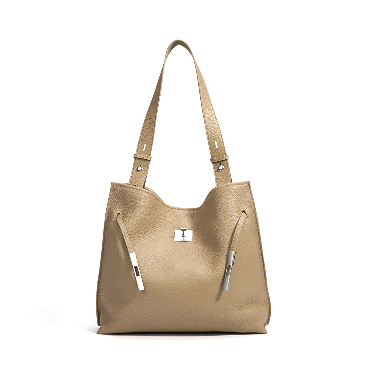 Sac seau élégant en cuir porté épaule - vue 5