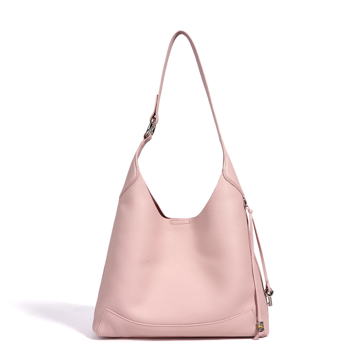 Sac seau minimaliste en cuir porté épaule - vue 9