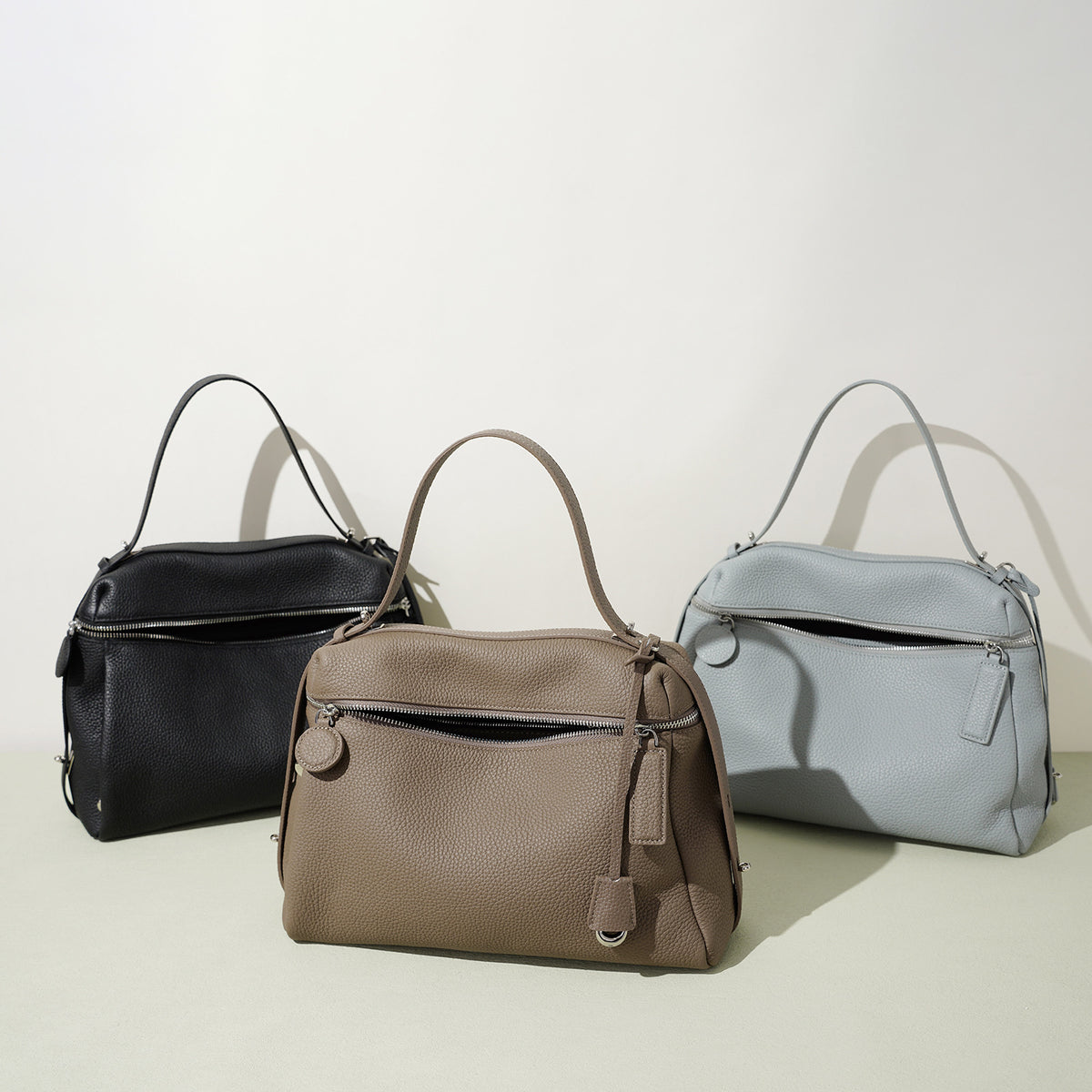 Sac bandoulière grande capacité en cuir - vue 2