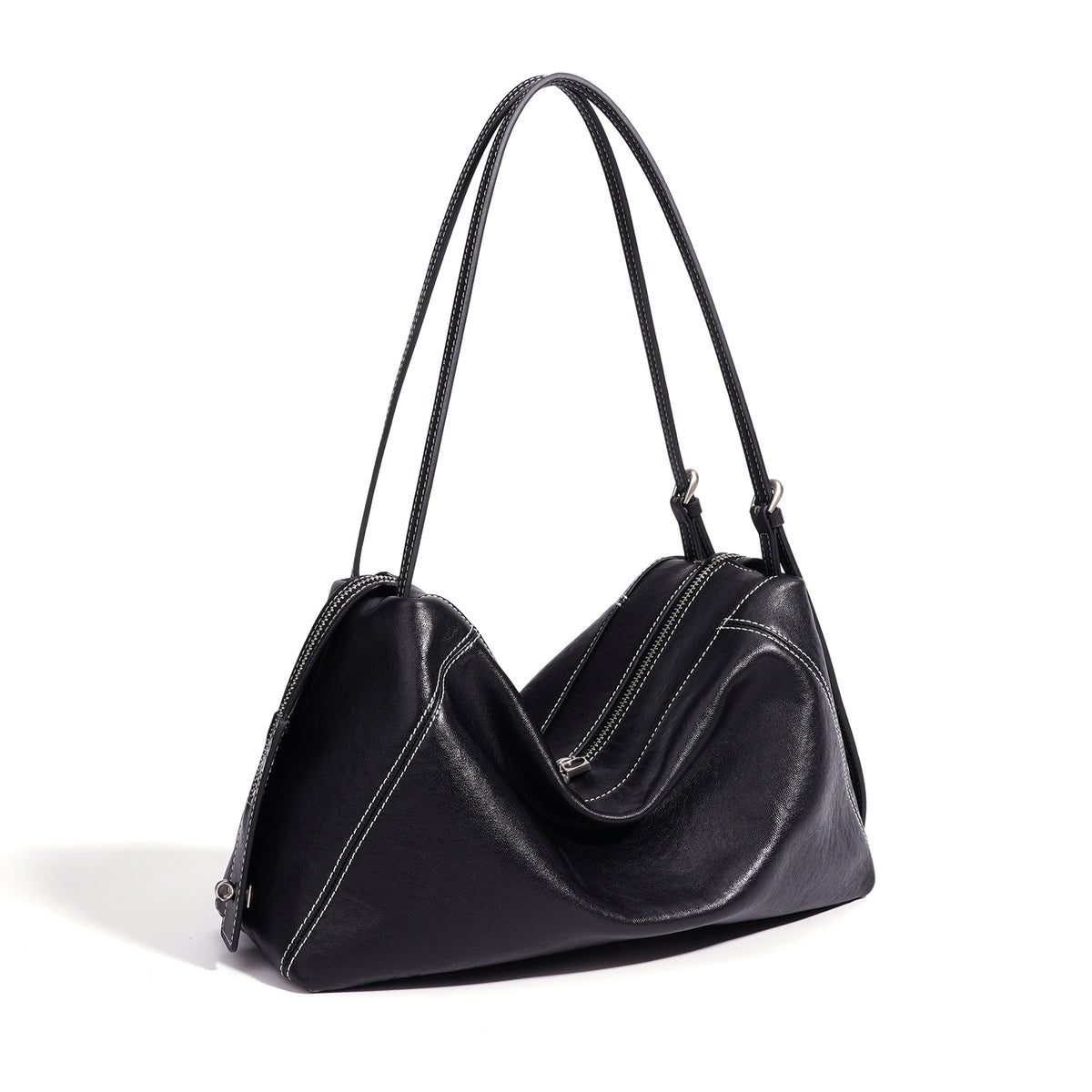 Sac épaule minimaliste en cuir style coréen - vue 2