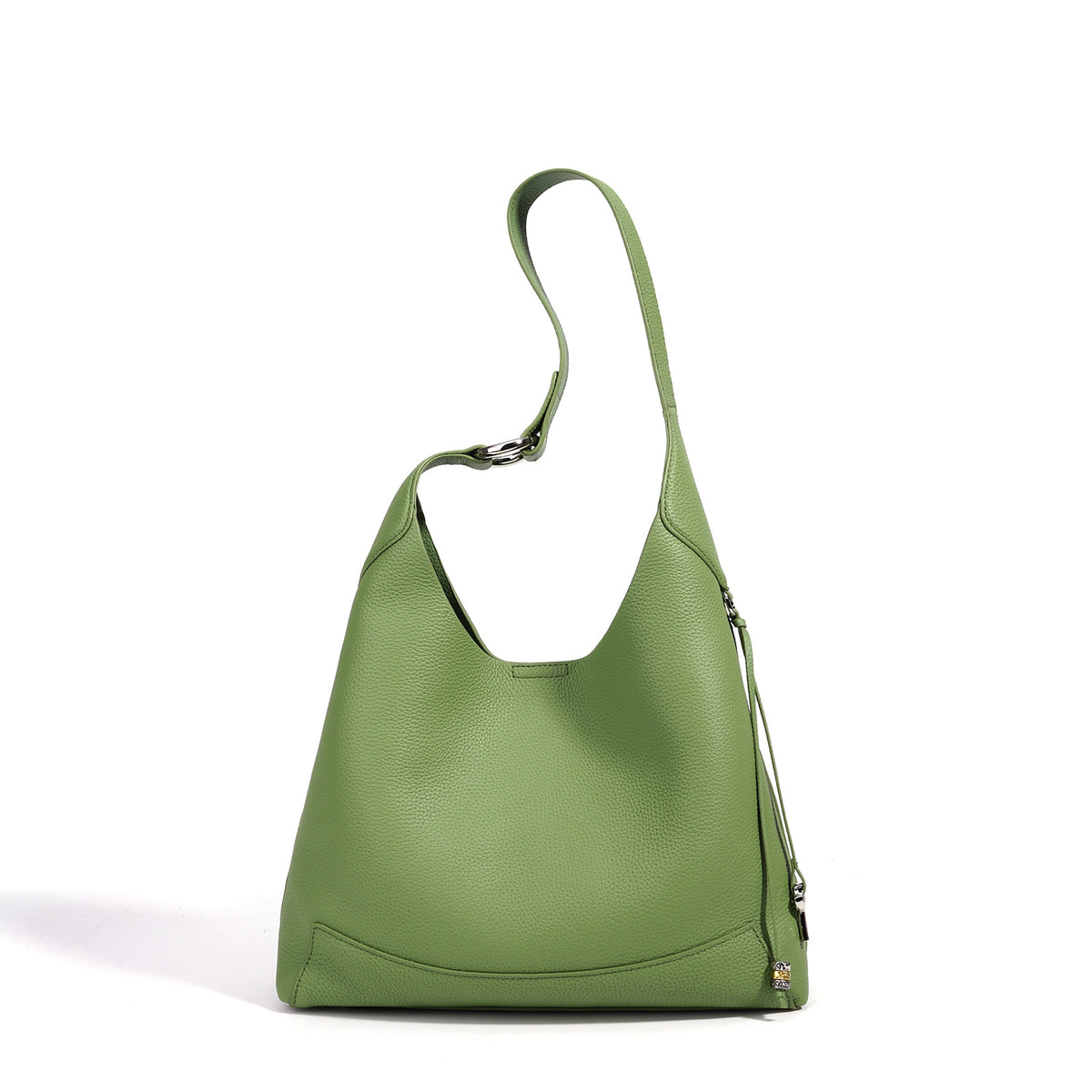 Sac seau minimaliste en cuir porté épaule - vue 3