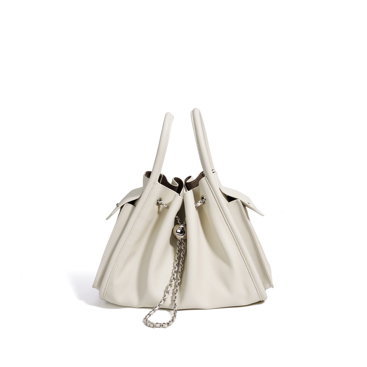 Petit sac bandoulière patchwork en cuir - vue 8