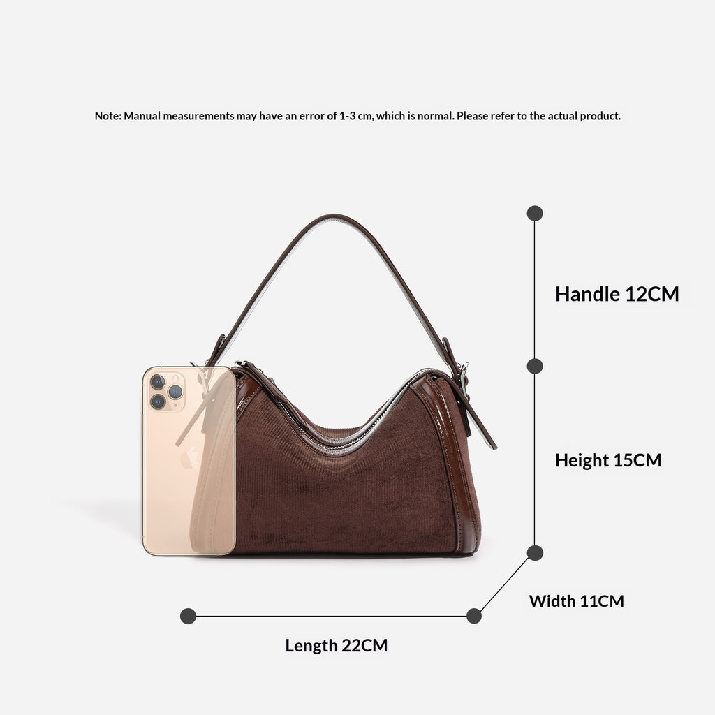 Sac oreiller texturé en croûte de cuir - vue 6