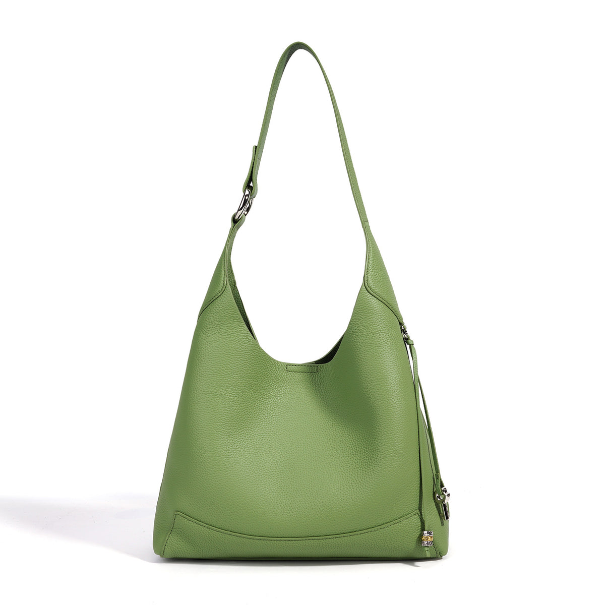 Sac seau minimaliste en cuir porté épaule - vue 8