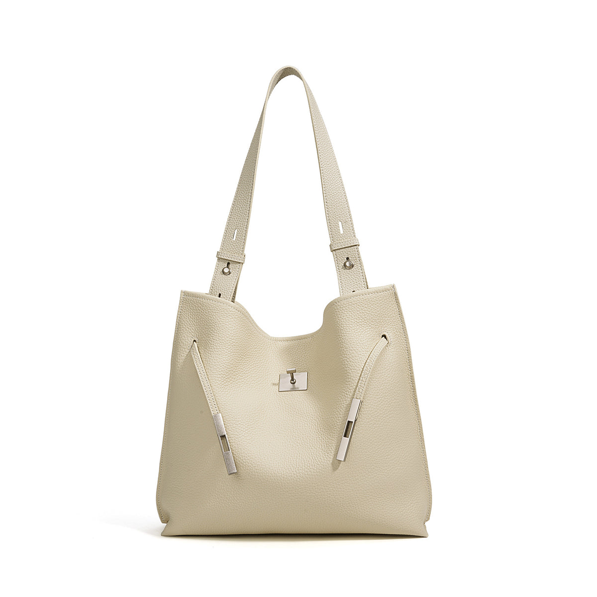 Sac seau élégant en cuir porté épaule - vue 2