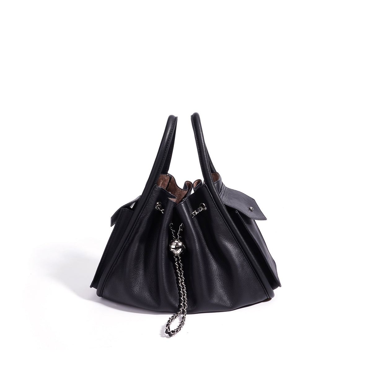 Petit sac bandoulière patchwork en cuir - vue 7
