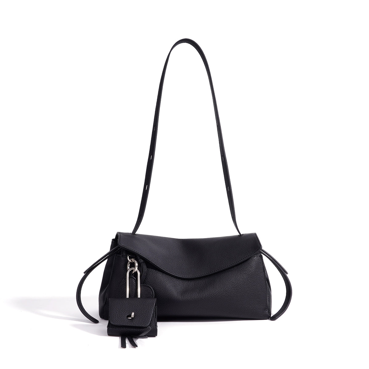 Sac bandoulière Luxe discret en cuir - vue 8