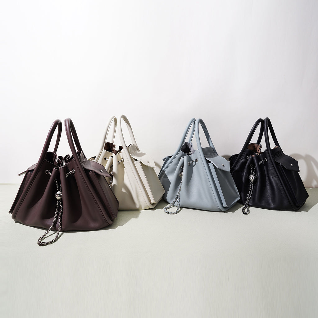 Petit sac bandoulière patchwork en cuir - vue 3