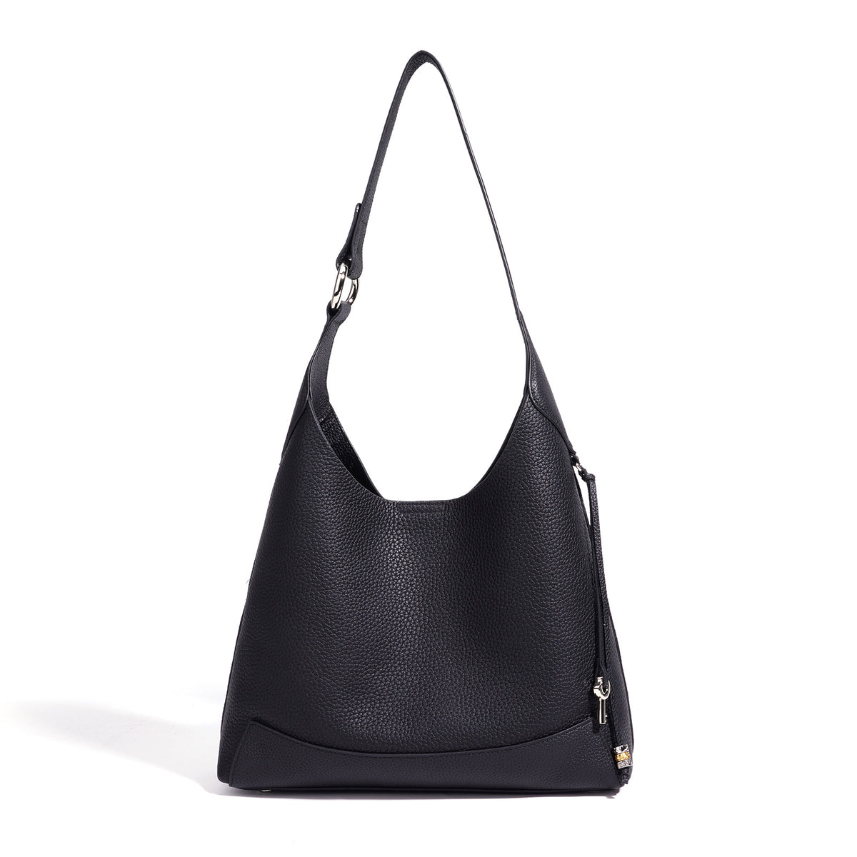 Sac seau minimaliste en cuir porté épaule - vue 4