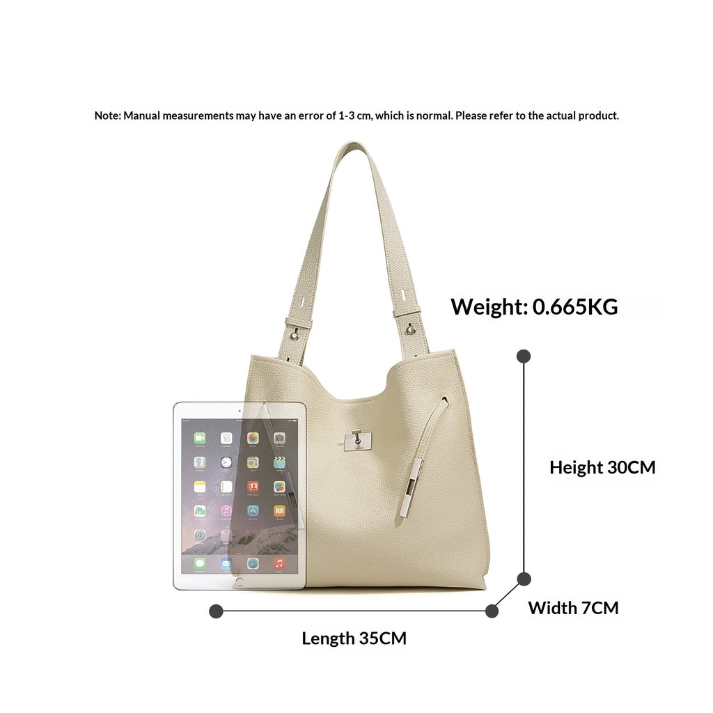Sac seau élégant en cuir porté épaule - vue 4