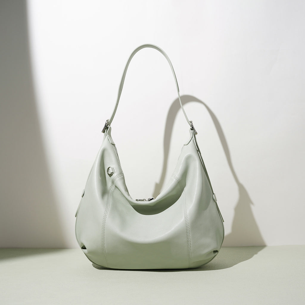 Sac à main grande capacité en croûte de cuir