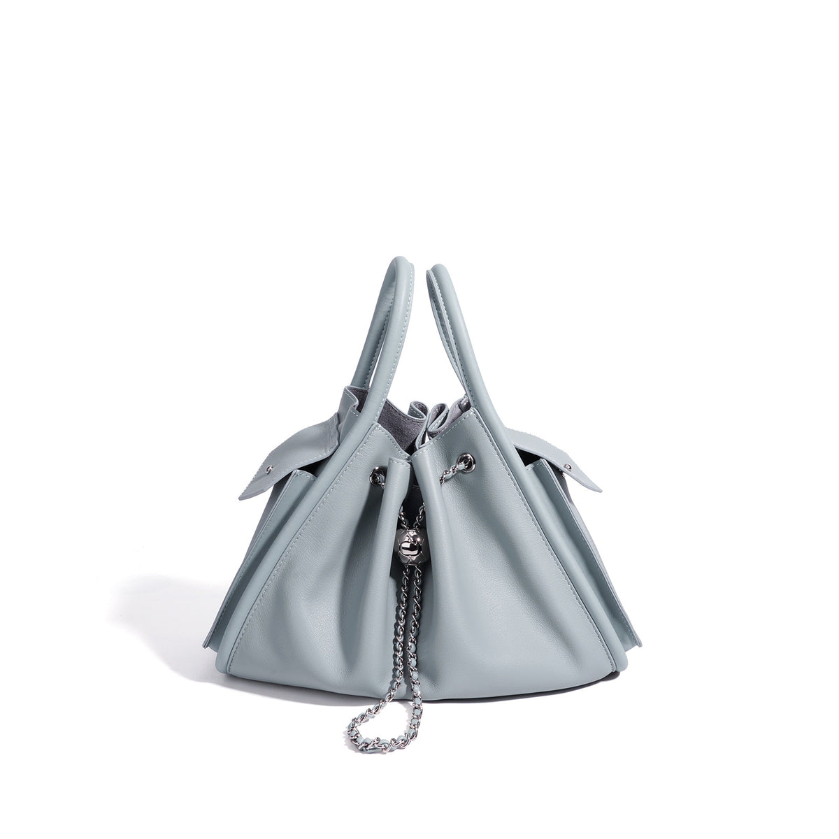 Petit sac bandoulière patchwork en cuir - vue 4