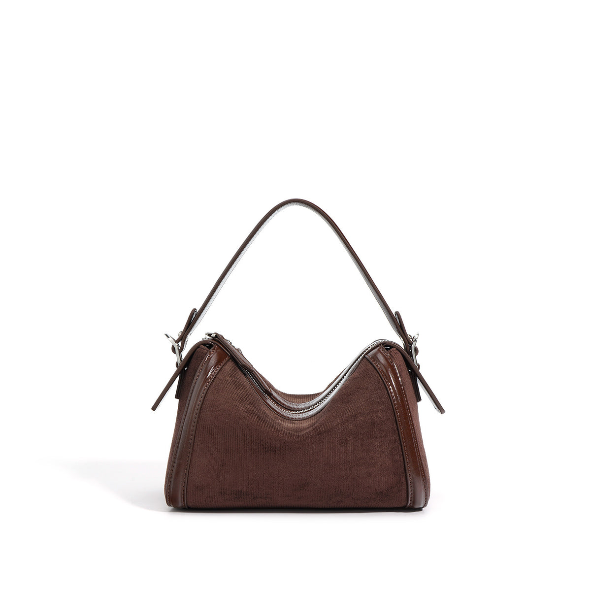 Sac oreiller texturé en croûte de cuir - vue 5
