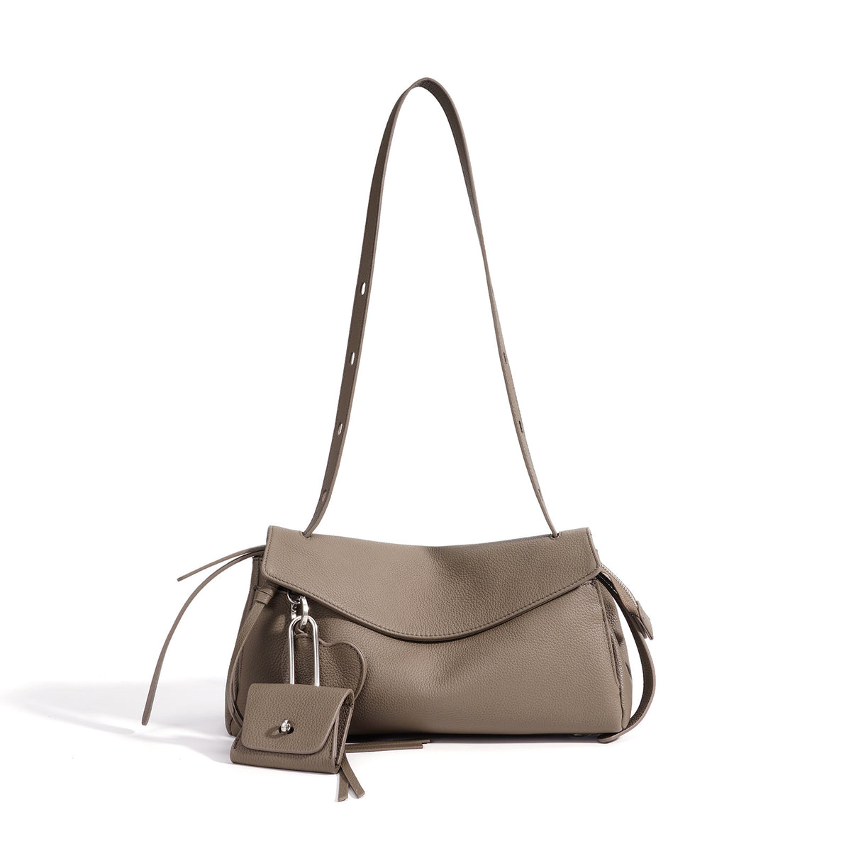 Sac bandoulière Luxe discret en cuir - vue 5