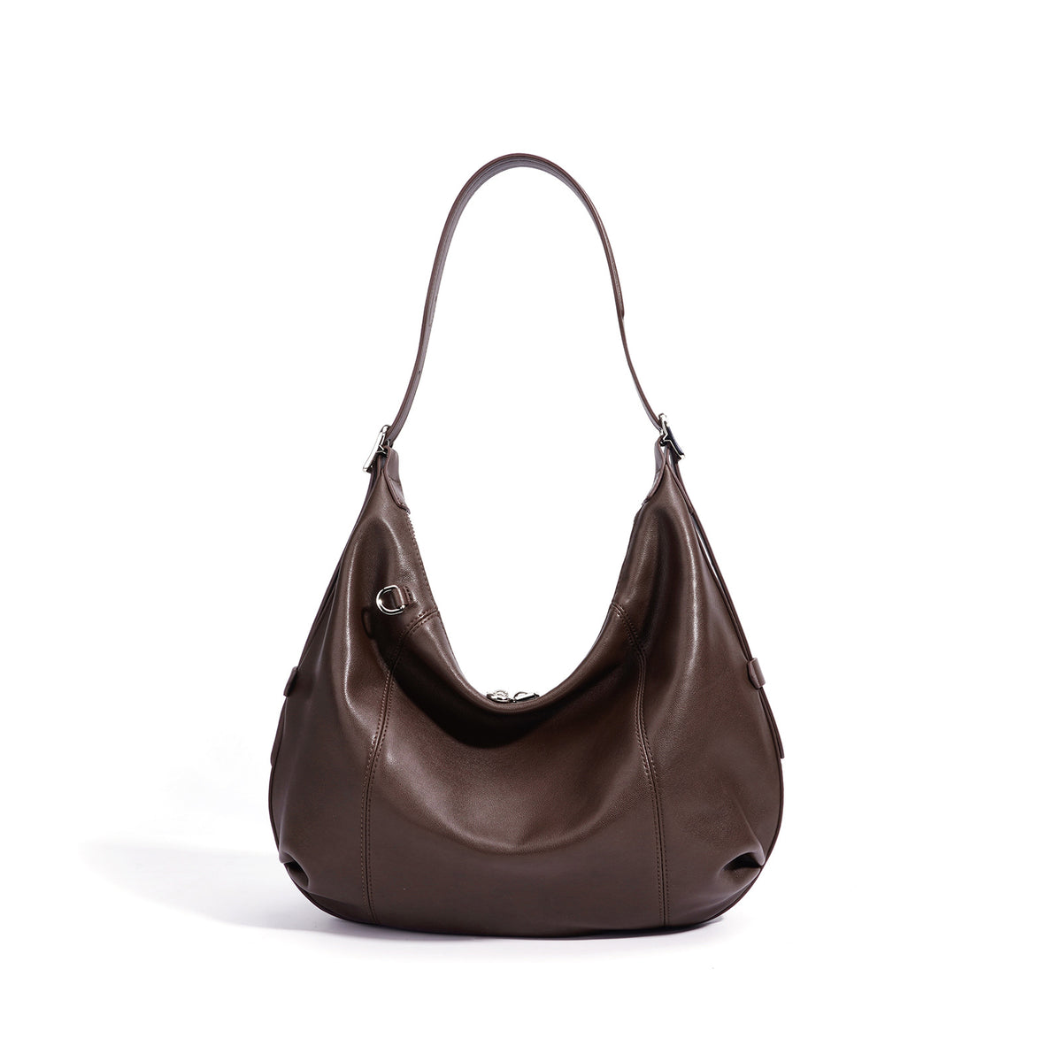 Sac à main grande capacité en croûte de cuir - vue 2
