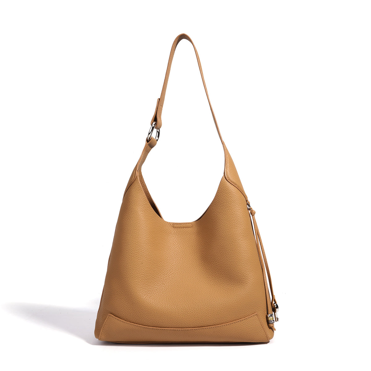 Sac seau minimaliste en cuir porté épaule - vue 6
